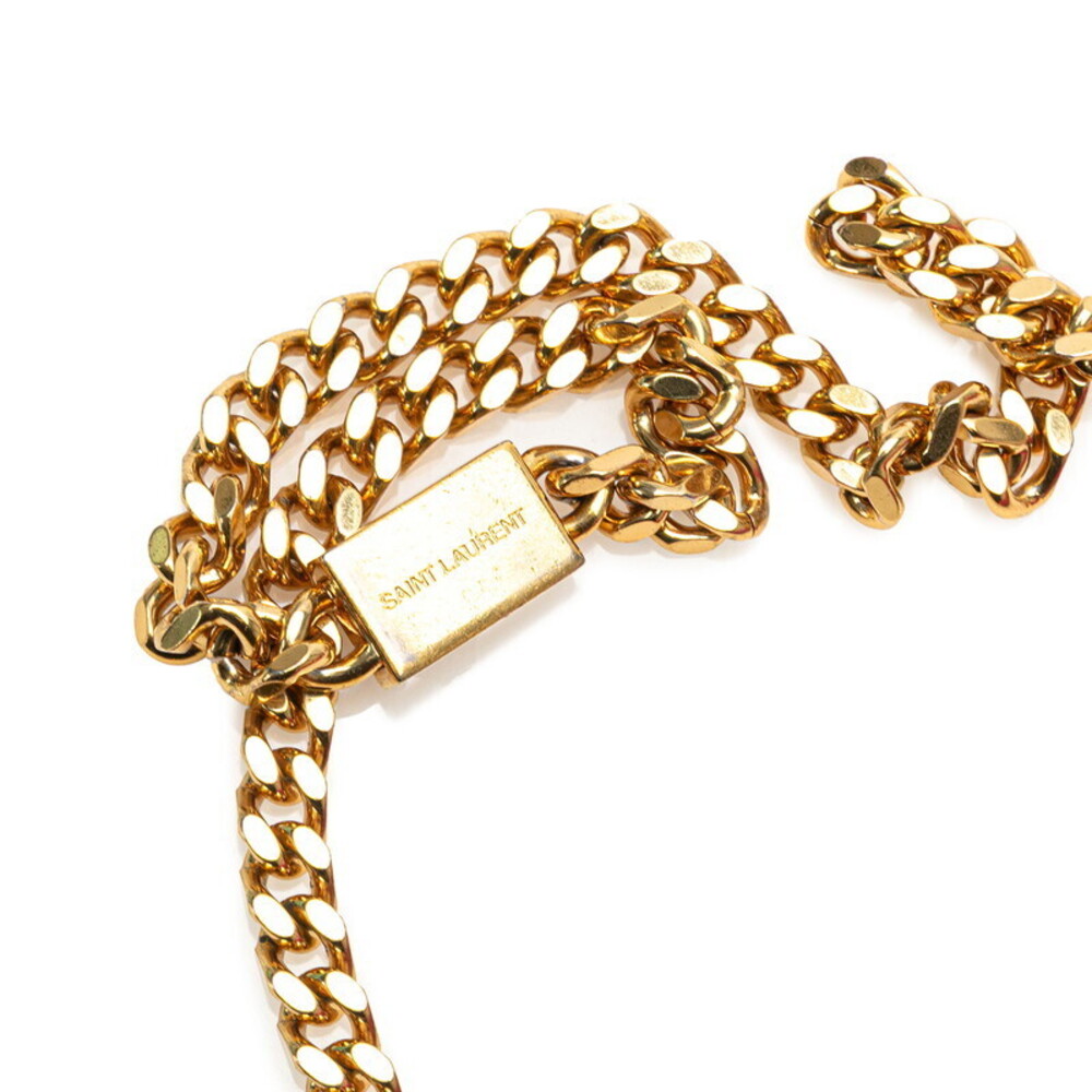 Saint Laurent logo tassel chain shoulder bag pink leather - Picture 4 of 9